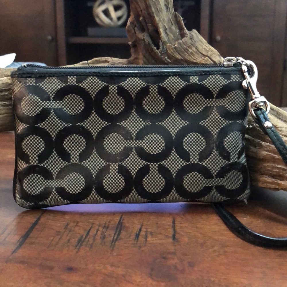 Coach Leather Signature Wristlet - Picture 2 of 5